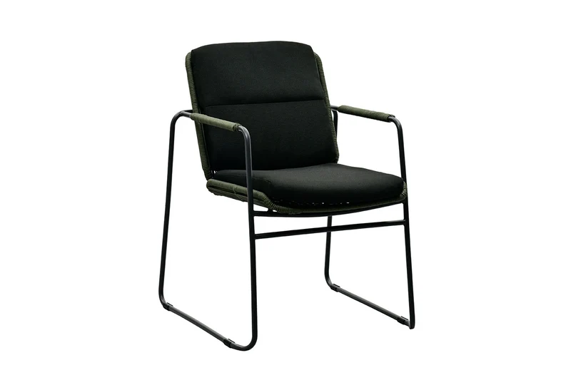 Zeo Living Sessel "Catania" moosgrün/schwarz