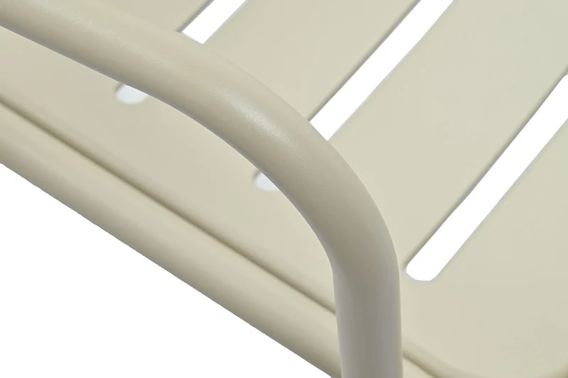 Zeo Living Stapelsessel "Hall" Aluminium Taupe