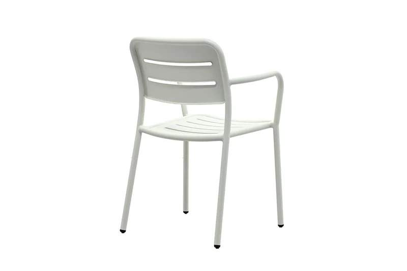 Zeo Living Stapelsessel "Hall" Aluminium hellgrau
