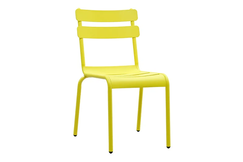Zeo Living Stapelsessel "Linz" Aluminium senfgelb