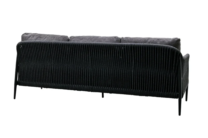 Zeo Living 3-Sitzer Loungesofa "Tango" anthrazit/anthrazit