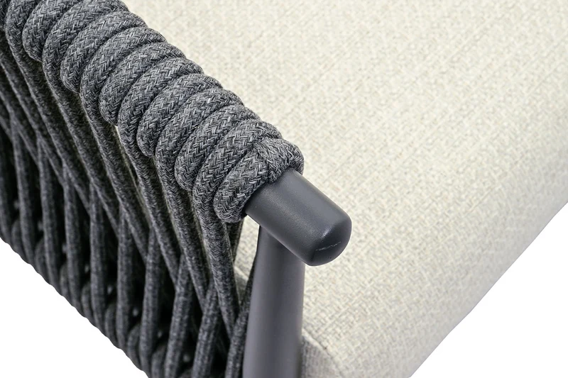 Zeo Living Loungesessel "Tango" anthrazit/natur
