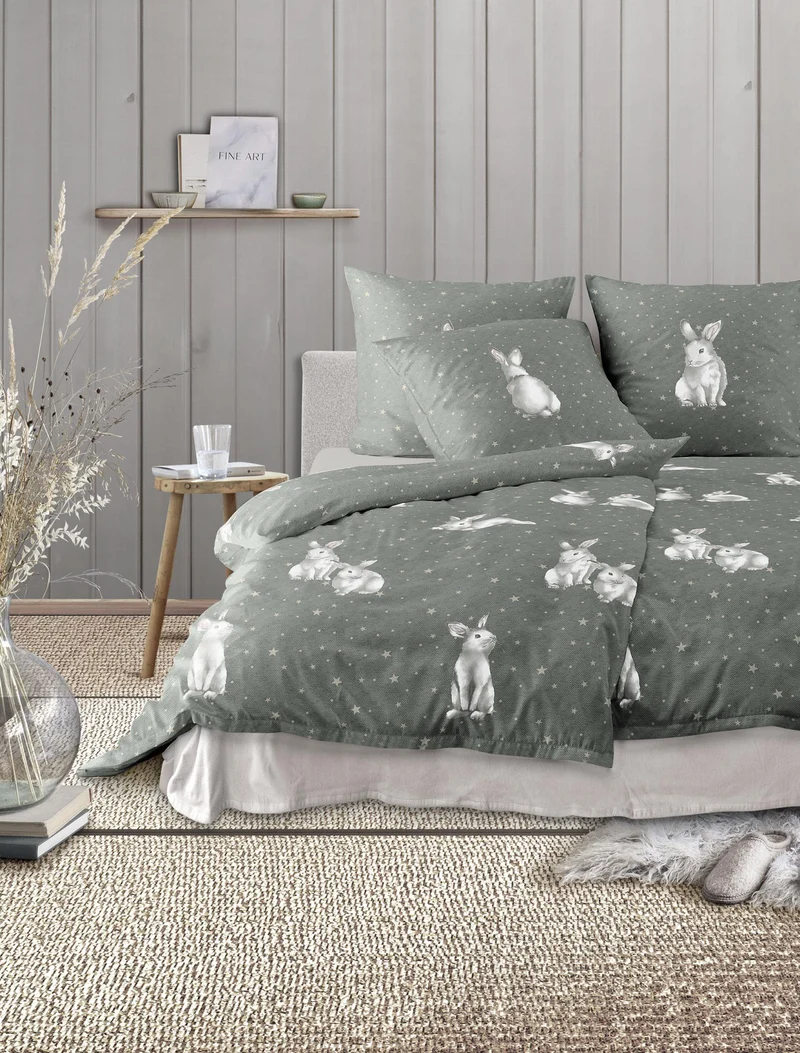 Irisette Feinbiber-Bettwäsche Koala 8654-30 Schneehase
