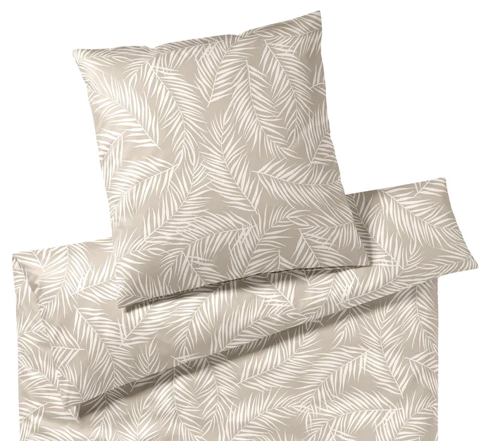 Elegante Mako-Satin Bettwäsche Maison Leaves