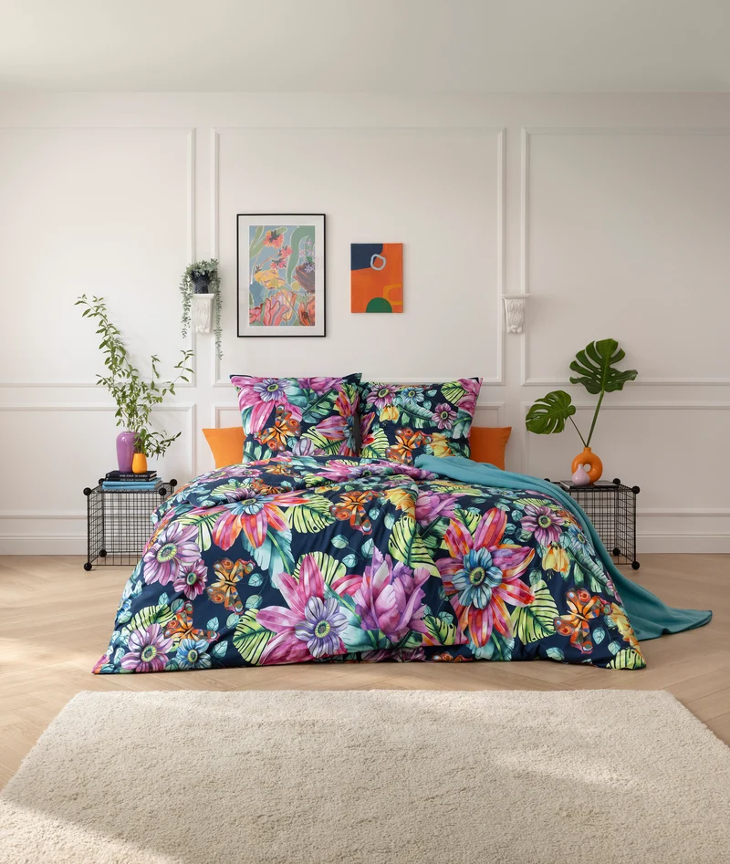 Estella Mako-Interlock-Jersey Bettwäsche Amarina Indigo
