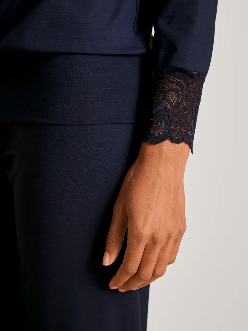 DAMEN Pyjama mit Bündchen