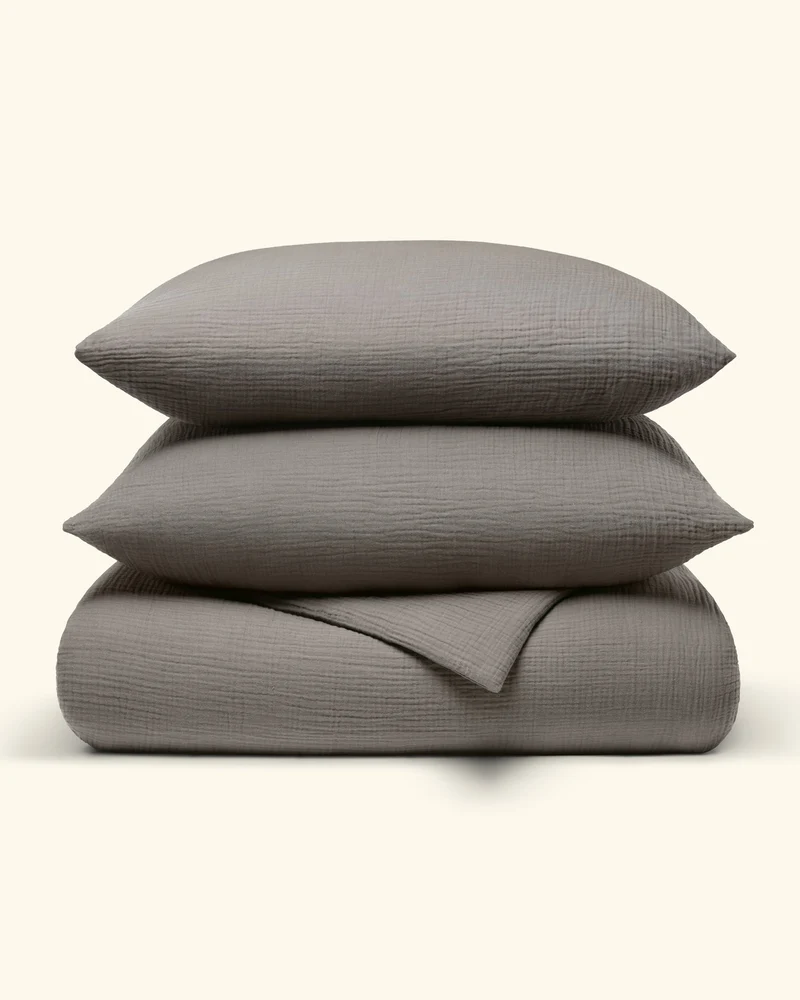 Musselin Bettwäsche Set Dunkelgrün
