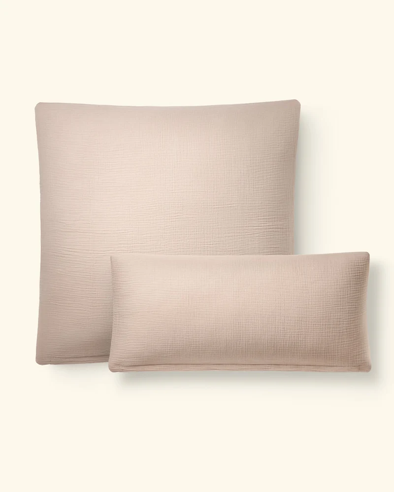 Musselin Bettwäsche Set Beige