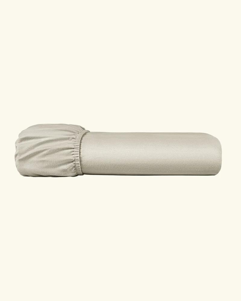 Biber Spannbettlaken Beige