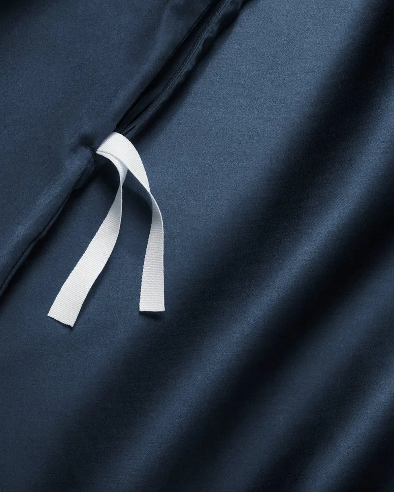 Ägyptische Baumwolle Mako Satin Bettwäsche Set Dunkelblau