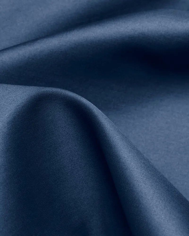 Ägyptische Baumwolle Mako Satin Bettwäsche Set Dunkelblau