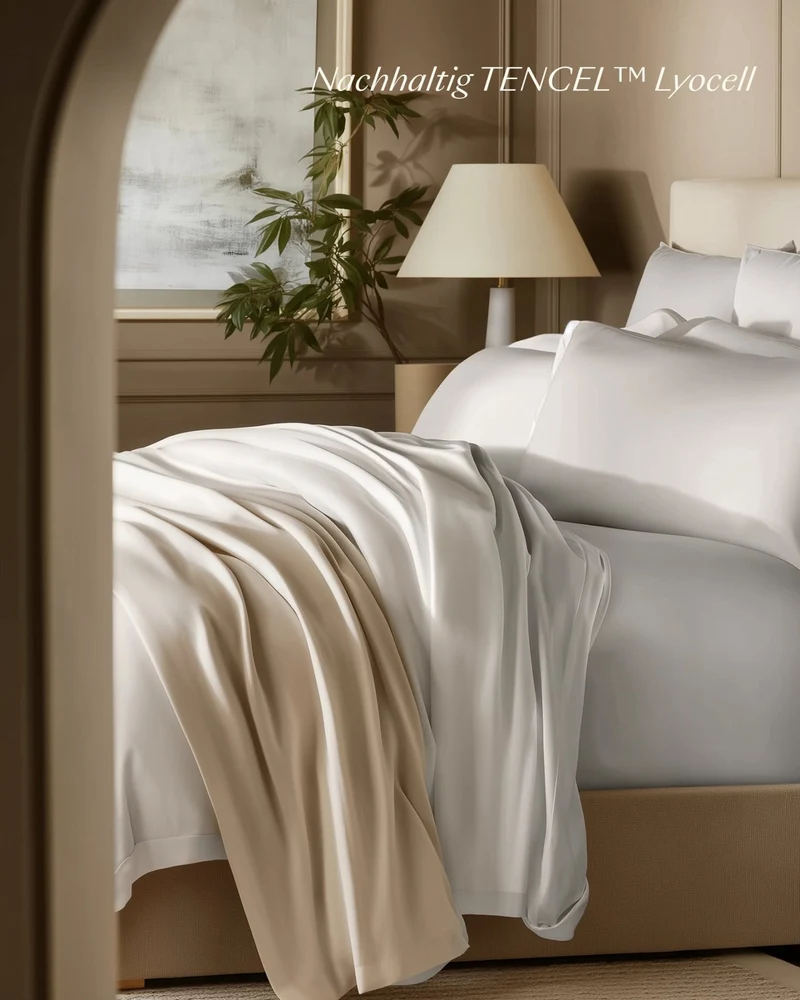 TENCEL™ Lyocell Bettwäsche Set Weiß
