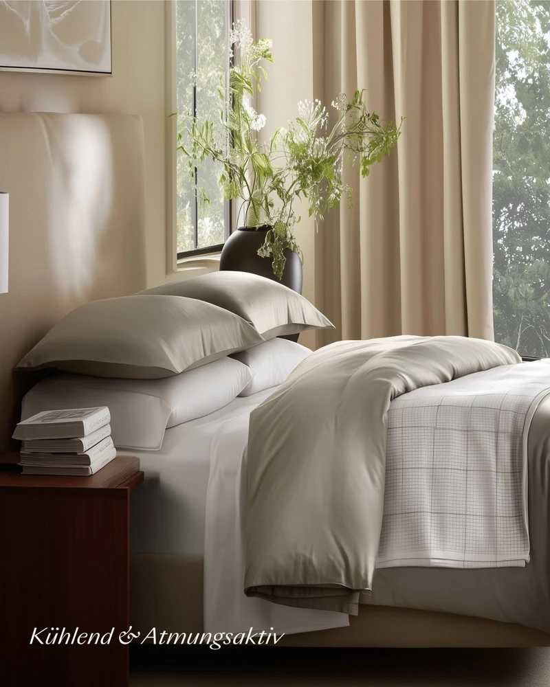TENCEL™ Lyocell Bettwäsche Set Taupe