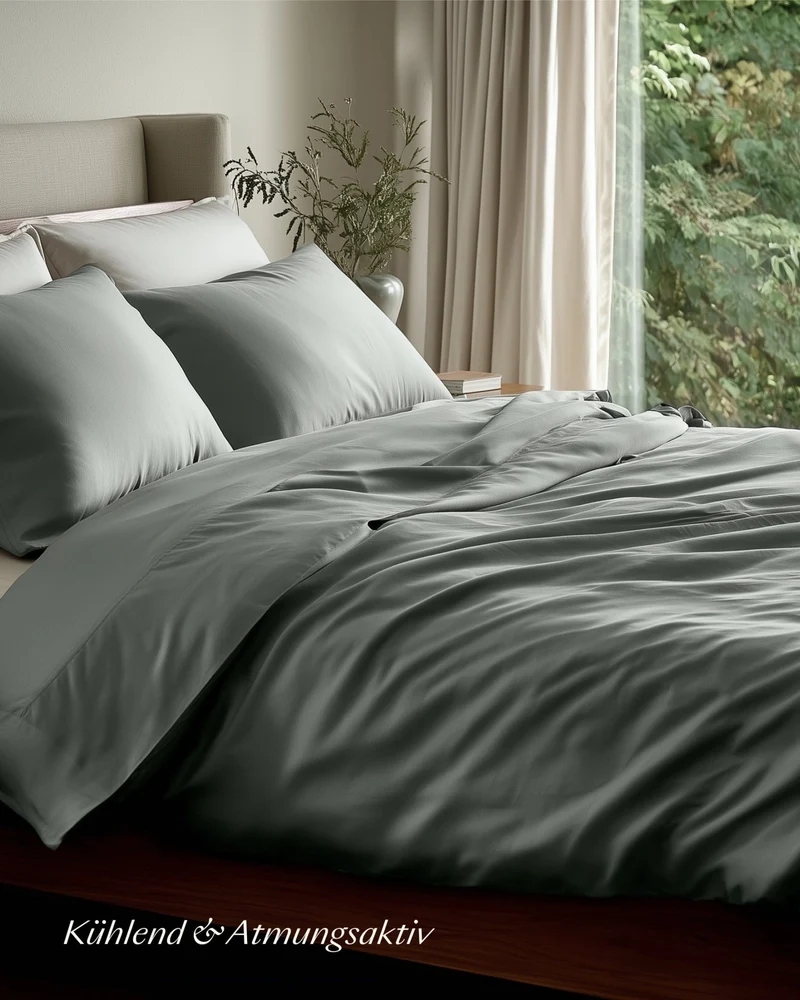 TENCEL™ Lyocell Bettwäsche Set Grün