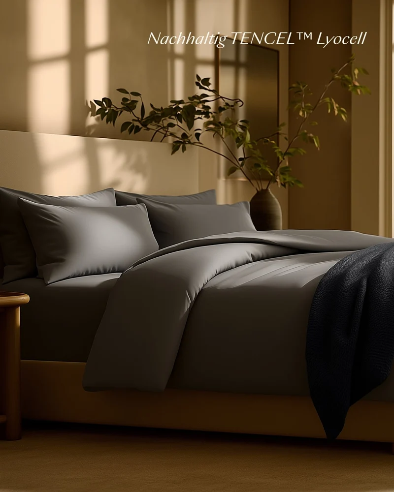 TENCEL™ Lyocell Spannbettlaken Dunkelgrau