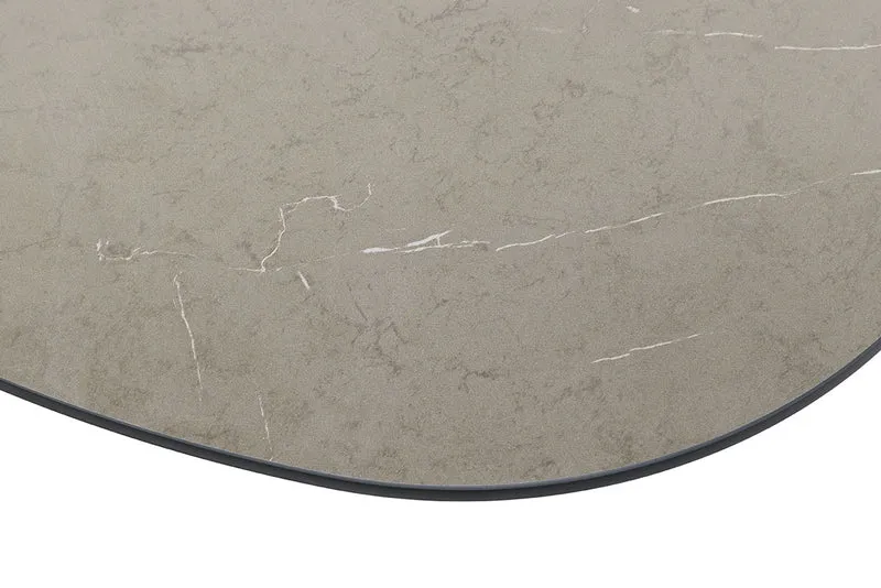 Lesli Living Dining-Tisch 240x100cm Keramik/Alu oval