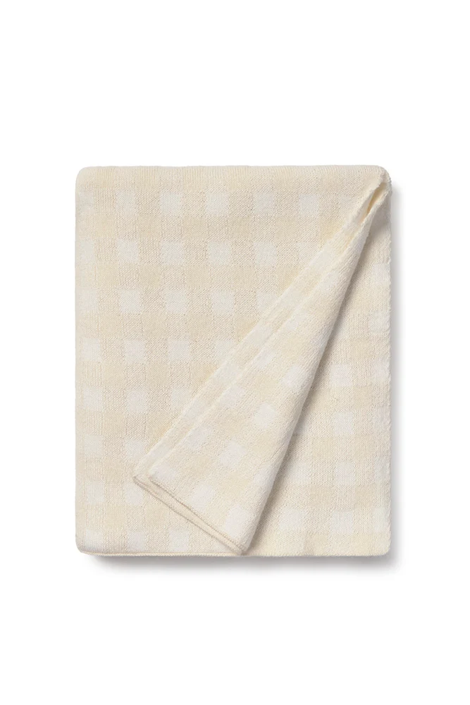 Lorena Canals gestrickte Decke Vichy