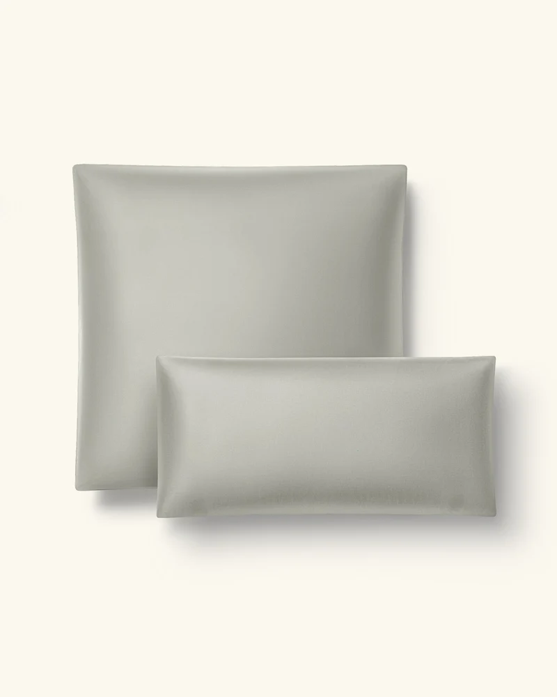 Bio-Baumwolle Satin Bettwäsche Set Salbeigruen