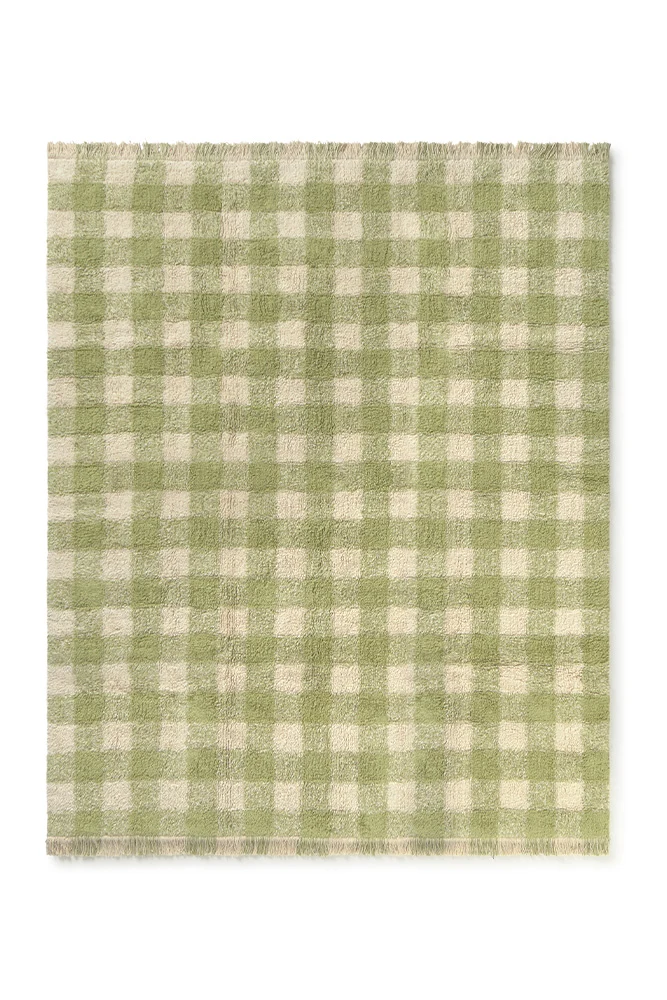 Lorena Canals waschbarer Teppich Vichy, Matcha
