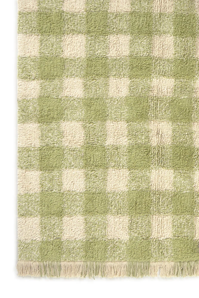 Lorena Canals waschbarer Teppich Vichy, Matcha