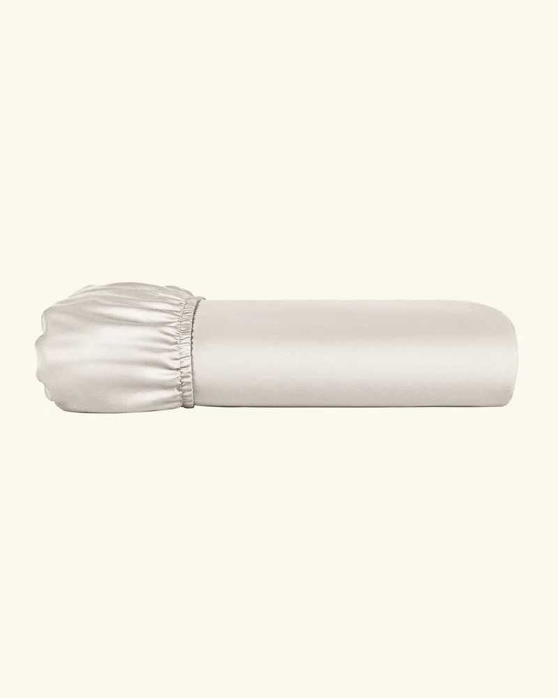 Bio-Baumwolle Satin Spannbettlaken Natural Creme