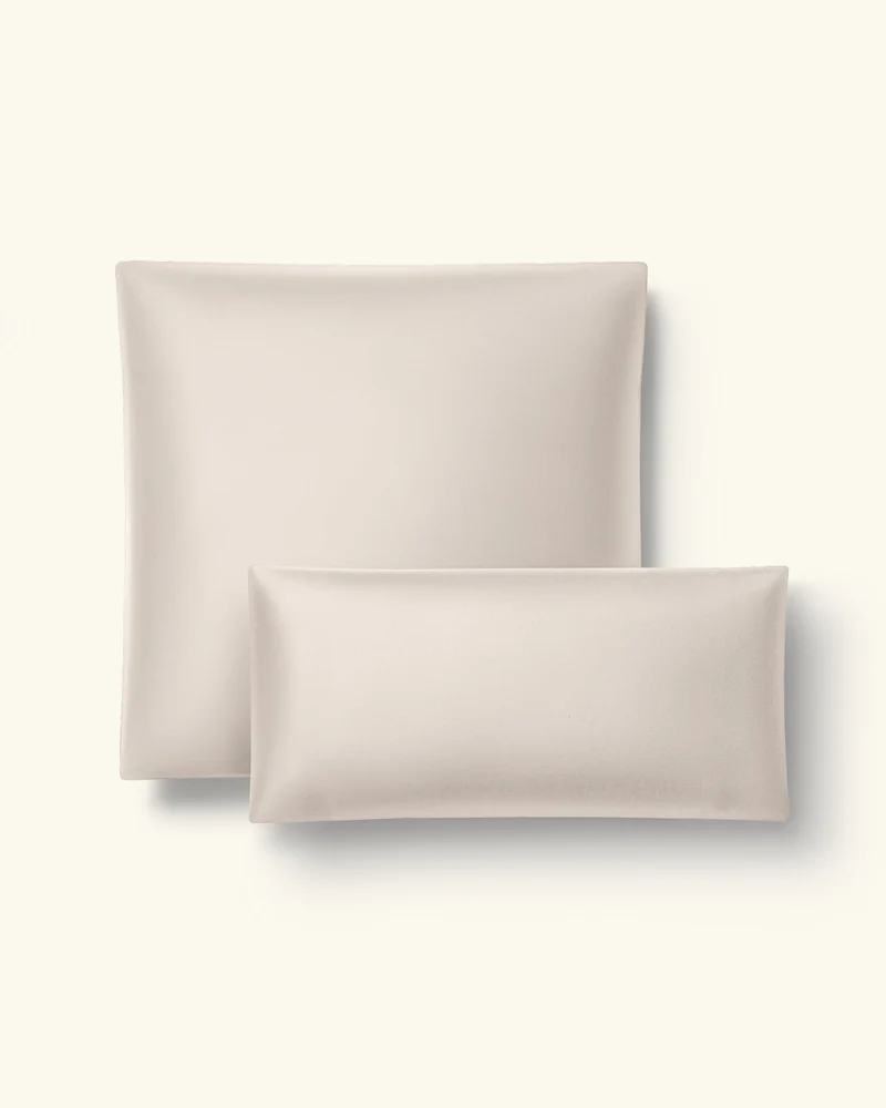 Bio-Baumwolle Satin Kissenbezüge 2er-Set Natural Creme