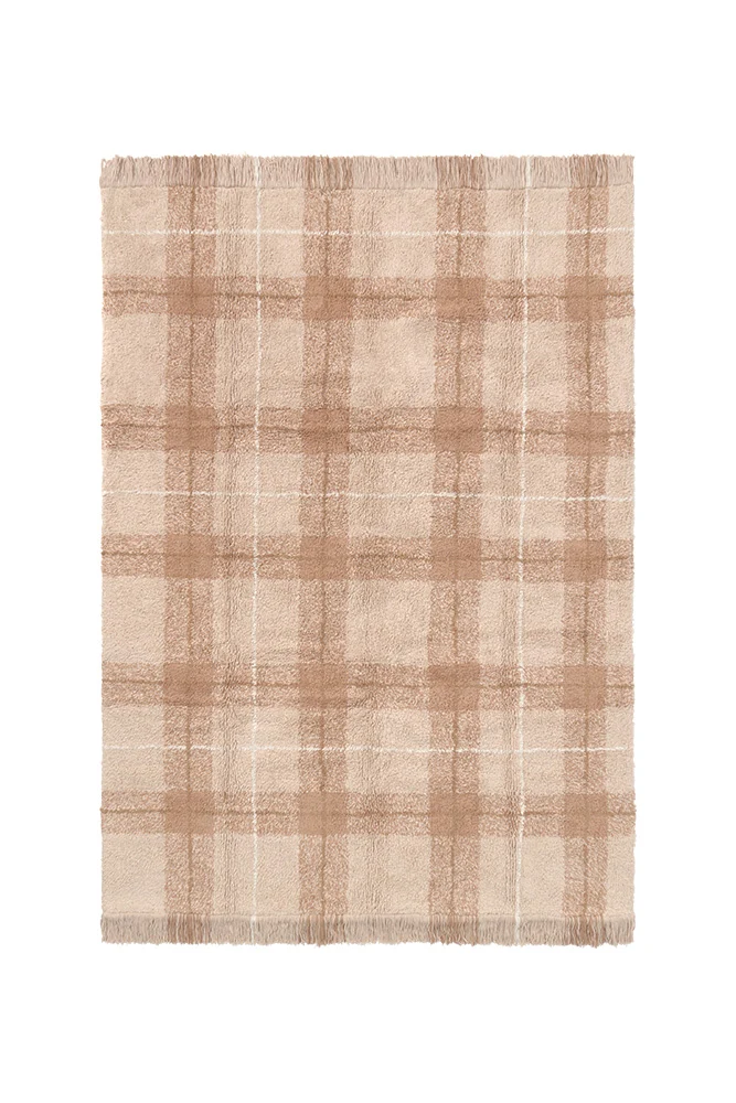Lorena Canals waschbarer Teppich Tartan, Rose