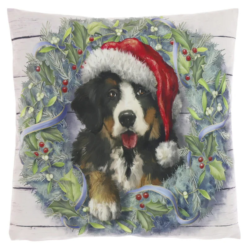 Unique Living Weihnachts-Kissen Hunde 45x45cm