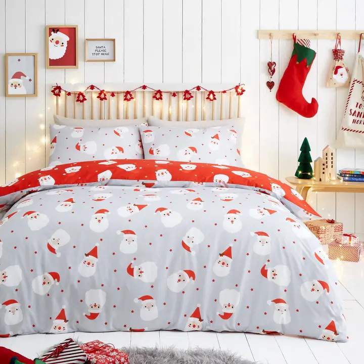 Zeo Living Weihnachtsbettwäsche Happy Santa -