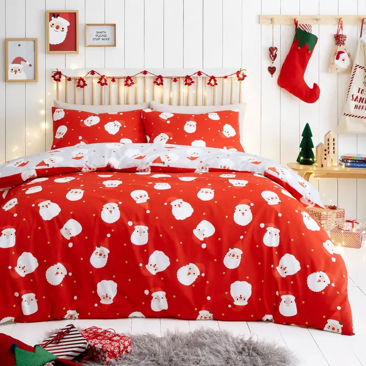 Zeo Living Weihnachtsbettwäsche Happy Santa -