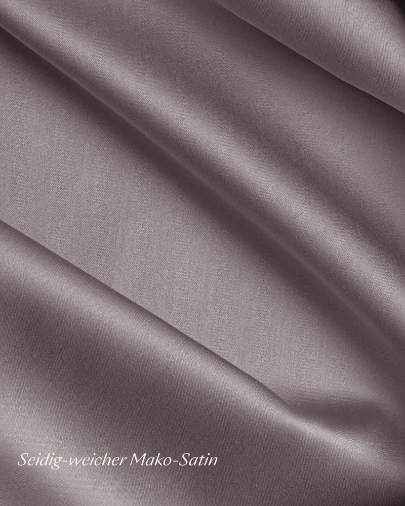 Bio-Baumwolle Satin Kissenbezüge 2er-Set Dunkellila