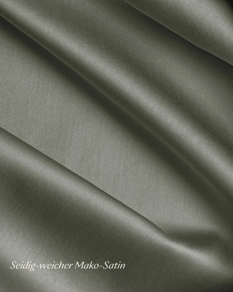 Bio-Baumwolle Satin Kissenbezüge 2er-Set Dunkelgruen