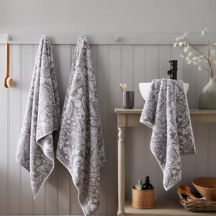 Zeo Living Frottiertücher Dreams & Drapes grau