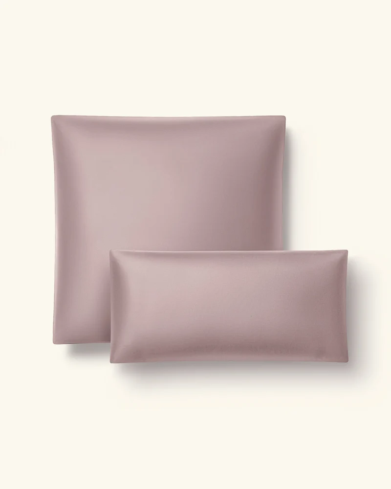 Bio-Baumwolle Satin Kissenbezüge 2er-Set Altrosa