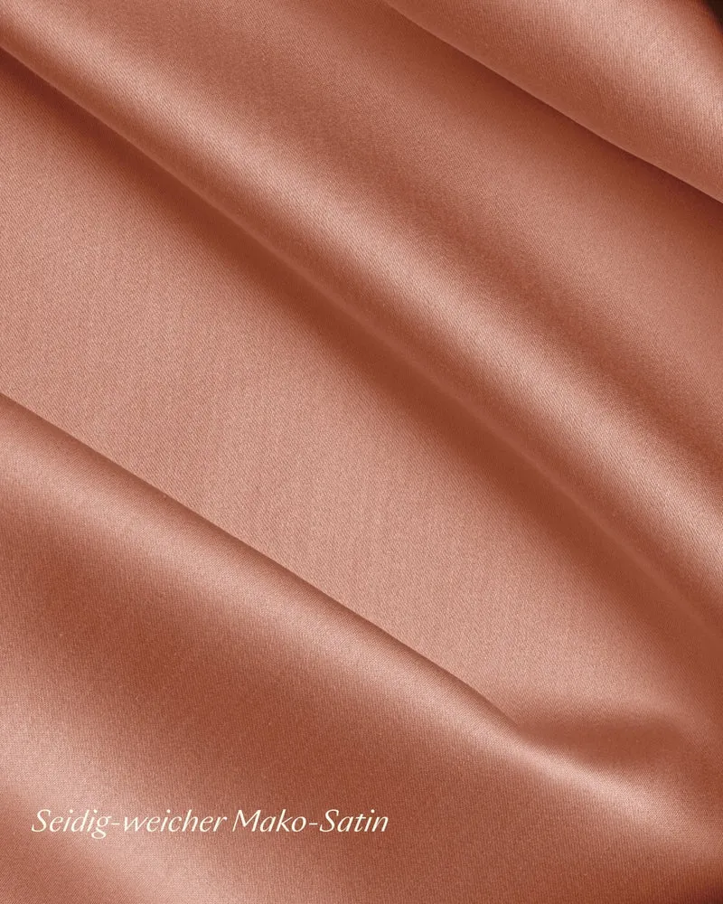 Bio-Baumwolle Satin Kissenbezüge 2er-Set Cinnamon