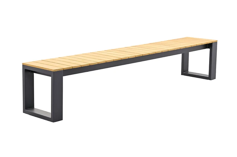 Zeo Living Gartenbank Fermo 240cm Alu/Teak