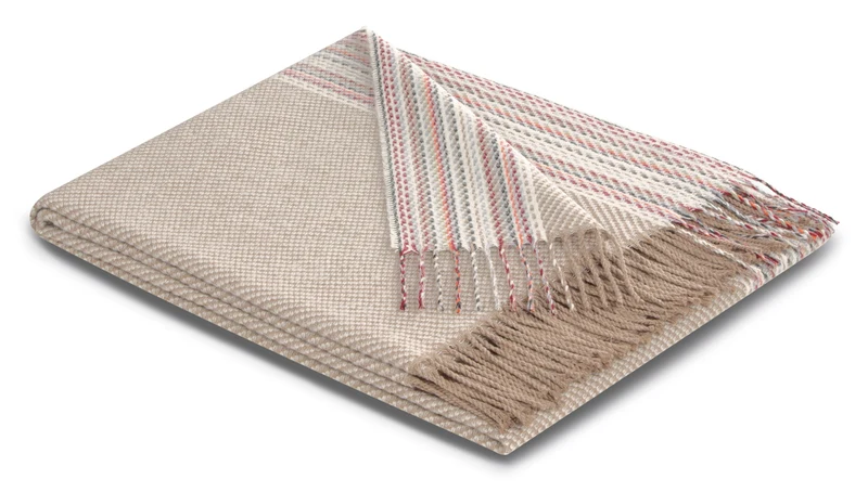 Biederlack Plaid Essence natural 140x190