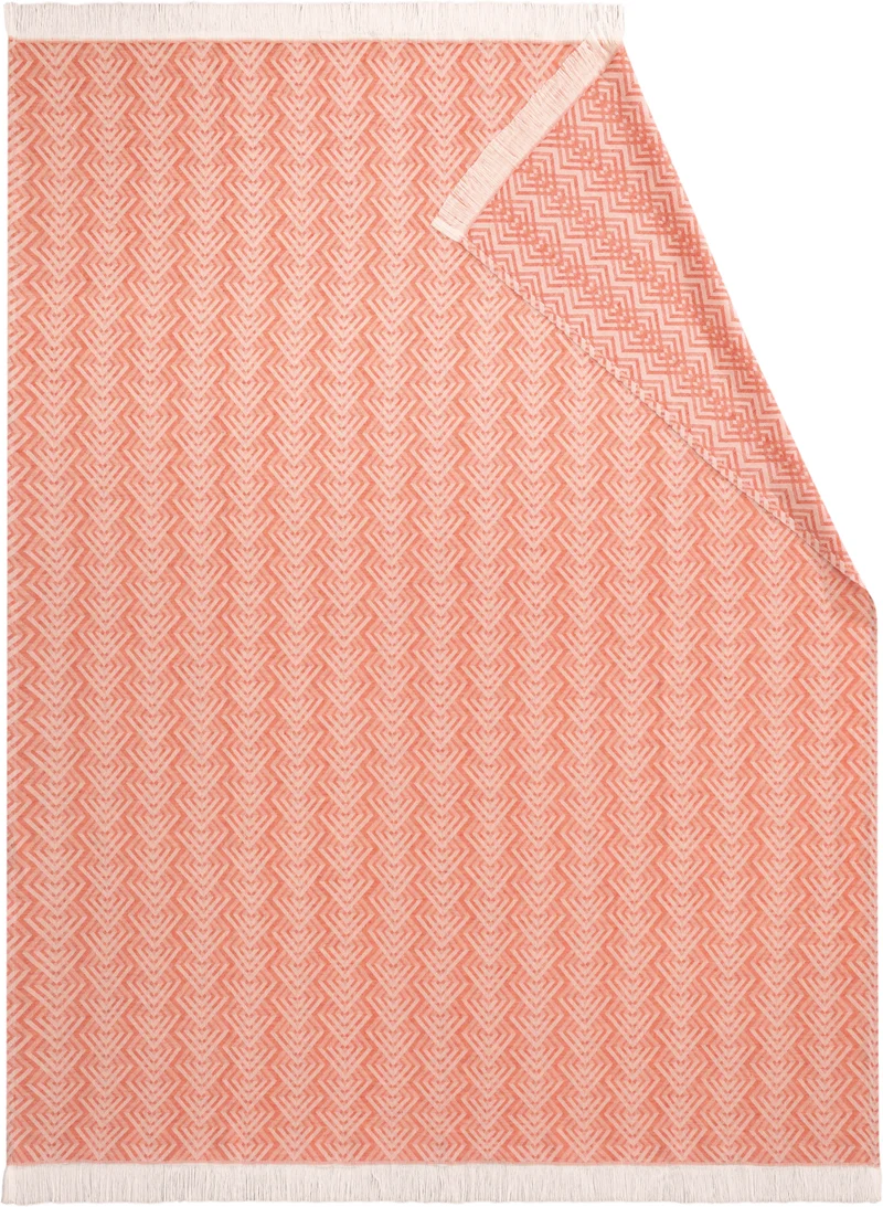 Biederlack Plaid Cameo Coral 130x180