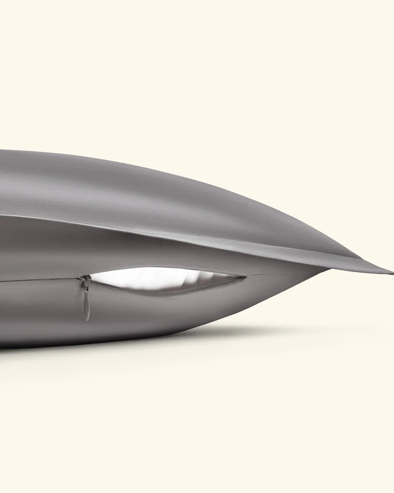 Ägyptische Baumwolle Mako Satin Kissenbezüge Dunkelgrau