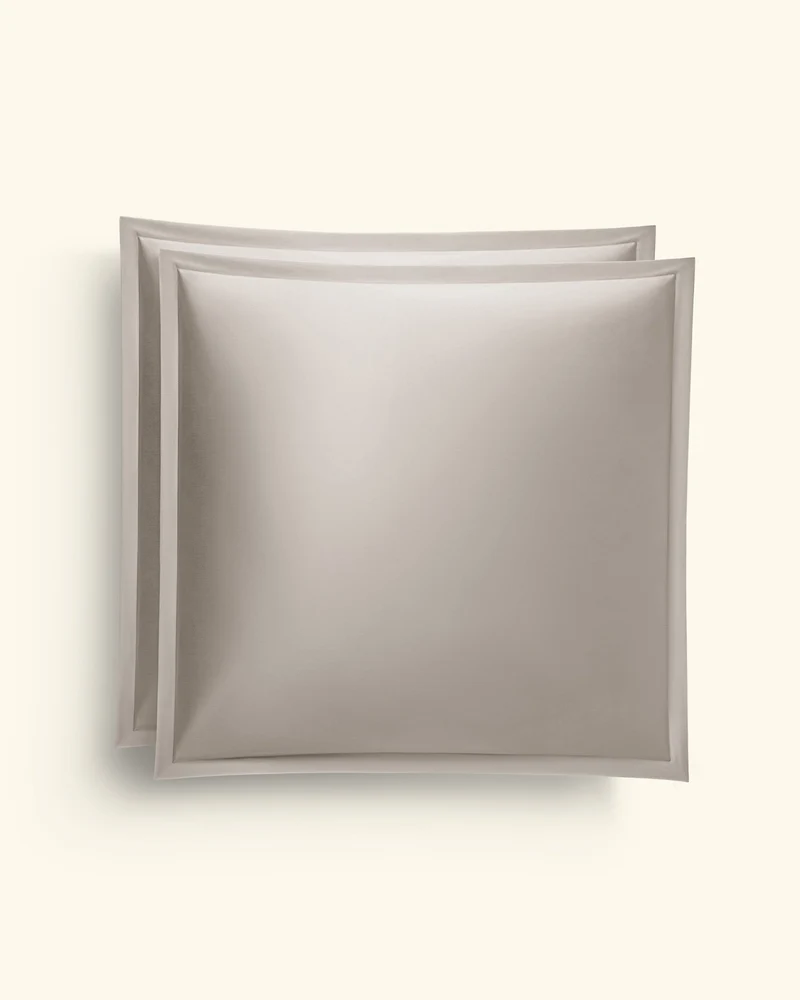 Ägyptische Baumwolle Mako Satin Kissenbezüge Taupe