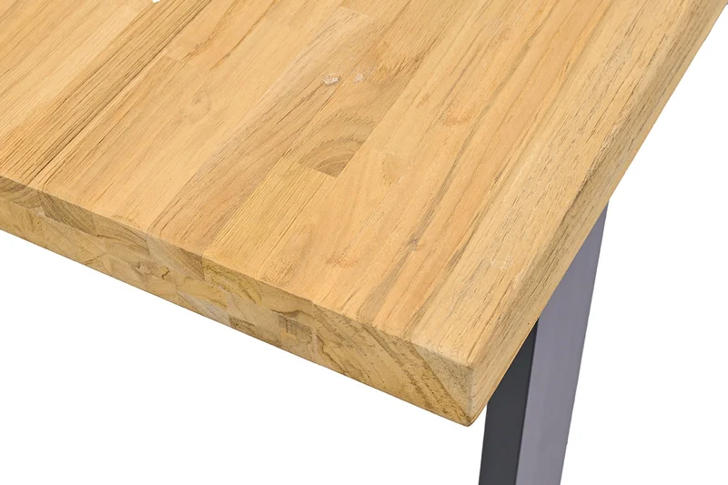 Zeo Living Bartisch Borneo 160 x 70cm Teak/Alu