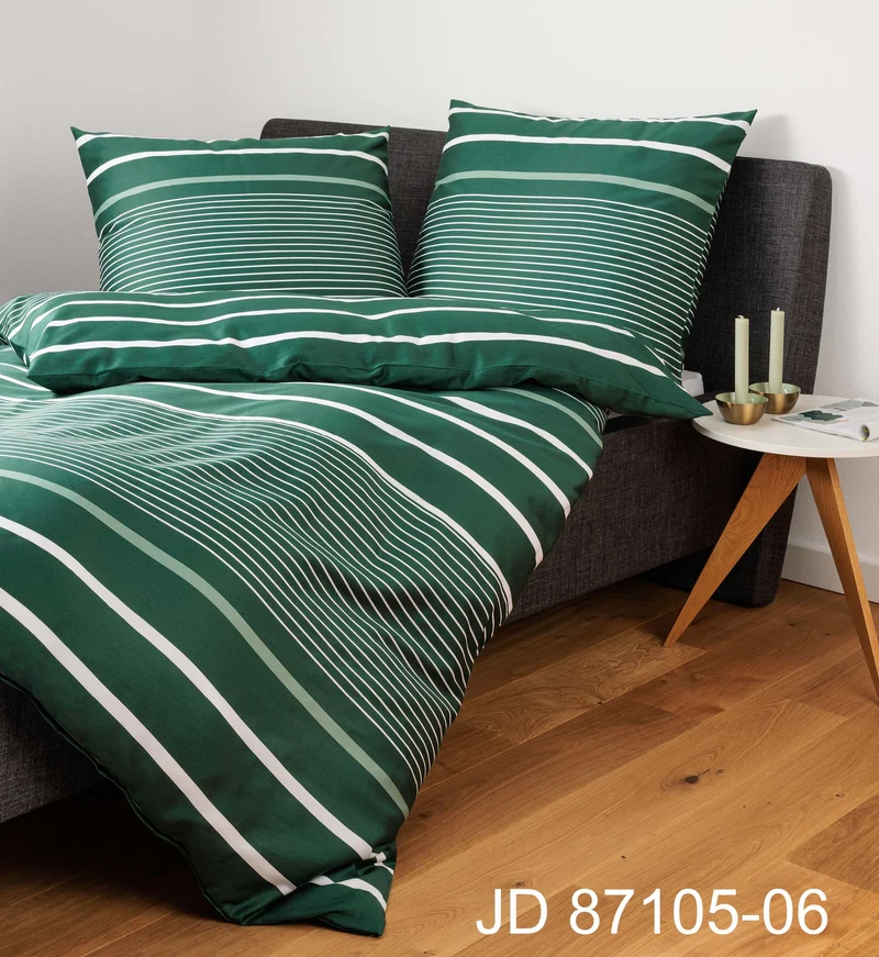 J.D. Bettwäsche Mako-Satin 87105-06 Grün -