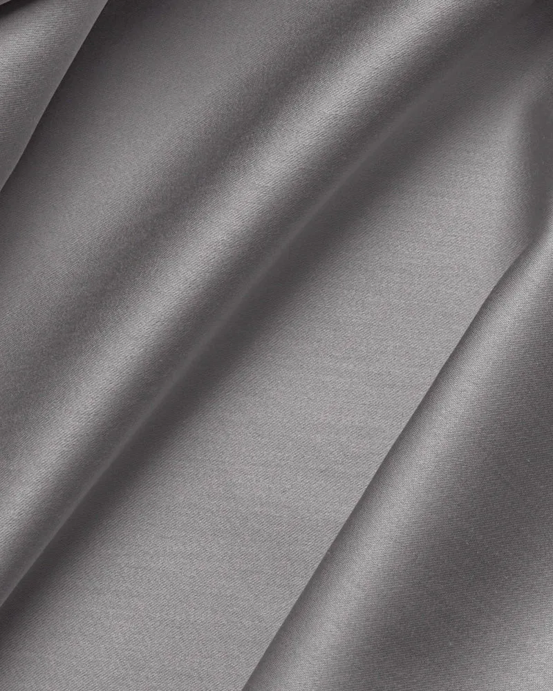 Ägyptische Baumwolle Mako Satin Bettwäsche Set Dunkelgrau