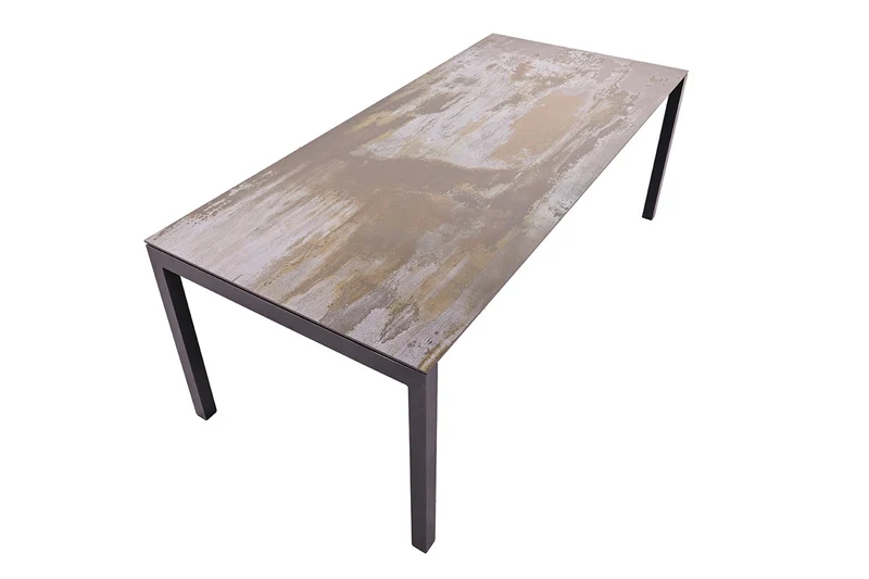 Zeo Living Gartentisch Nero 210 x 95cm Dekton/Aluminium