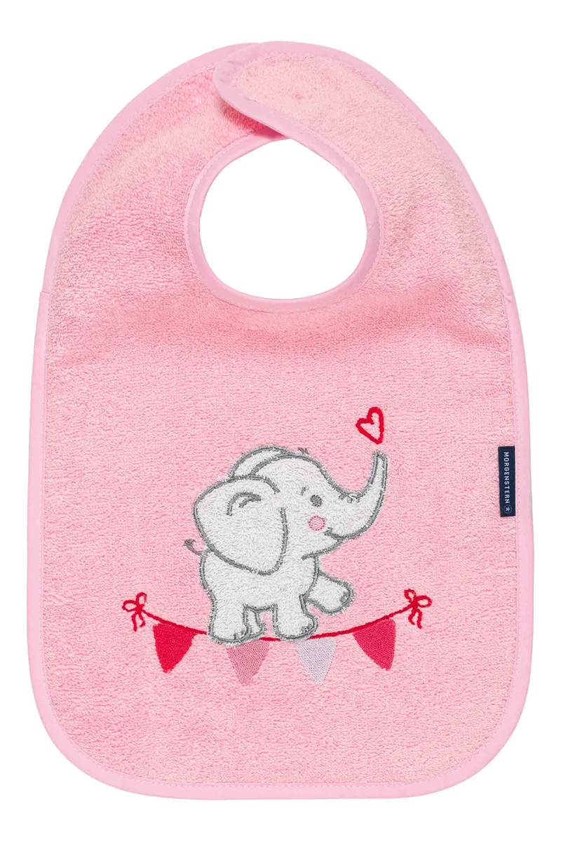 Kinderlätzchen,Luxus Baumwolle, Elefant, rosa