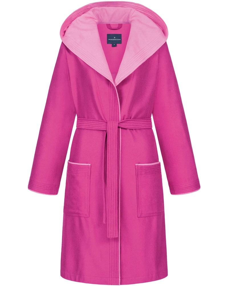 Morgenstern Bademantel Damen Kapuze, leicht, Skylight, RONJA, fuchsia, S