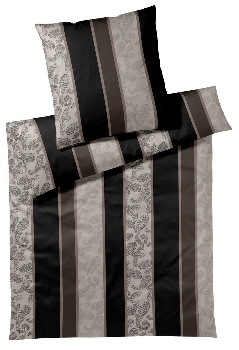 Elegante Bettwäsche Paisley Stripes