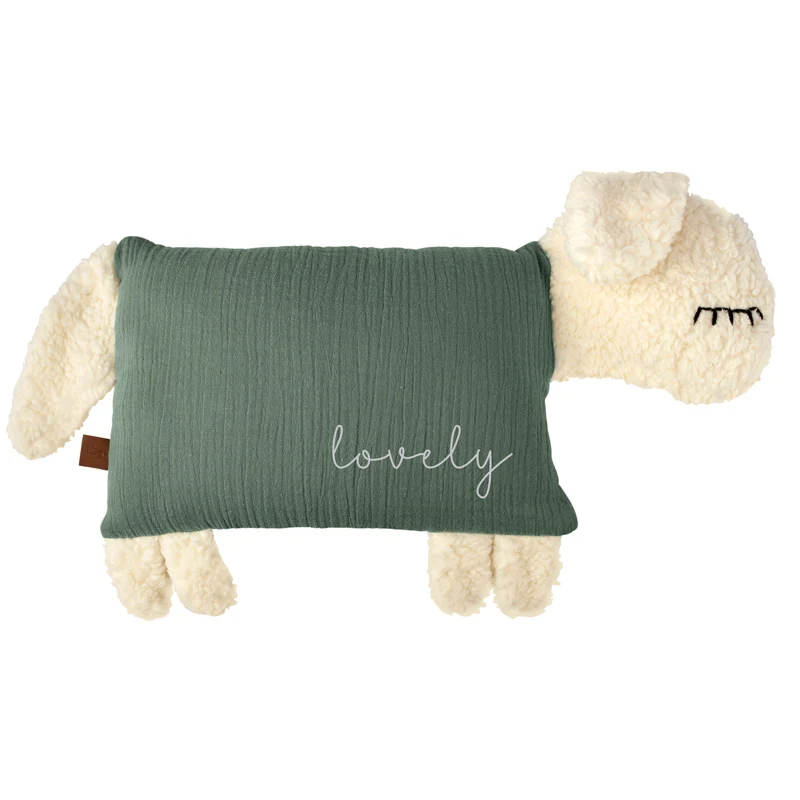 Kuschelschaf - Altgrün mit Stick