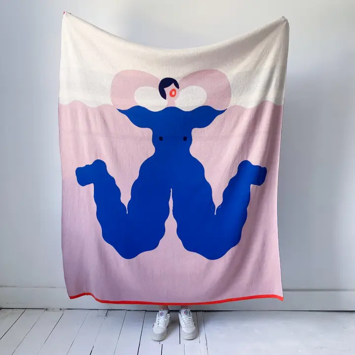 Sophie Home Wohndecke Swimming Nude 160x130cm