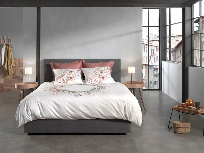 Heckett & Lane Mako-Satin Bettwäsche Coralline